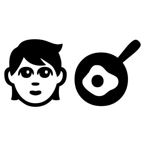 🧑🍳 Emoji Domain black and white Symbola rendering